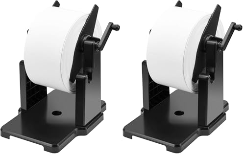 Image of MUNBYN External Rolls Label Holder, 2 in 1 Fan-Fold Stack Paper Holder for Desktop Thermal Label Printer (Pack of 2)