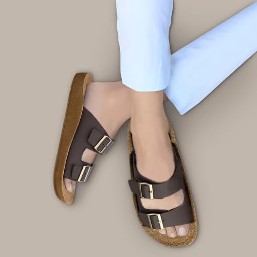 Image of BRUTON Stylish Eco-Friendly Slippers Light-Weight Slipper for Men (SLP-1113-TAN /BRWN-10 PT)