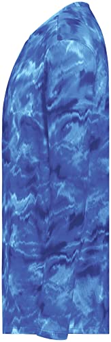Holloway Men's Cotton-Touch Poly Cloud Long Sleeve Tee, Royal Shockwave Print, X-Large #TOP2