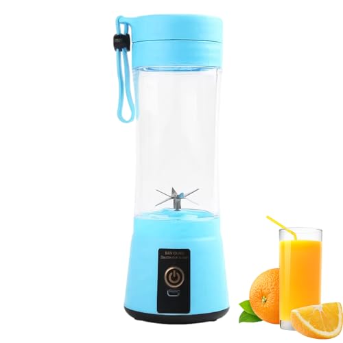 Batidora eléctrica, exprimidor, exprimidor inalámbrico de 400 ml para batidos - Batidora resistente a altas temperaturas para camping, hogar, trabajo, escuela, viajes, picnic