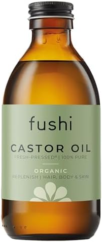 Fushi Organic Castor Oil 250ml Glass Bottle 100% Pure Cold & Fres...