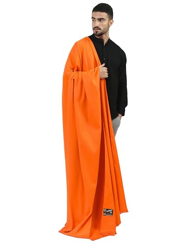 Image of Arvore Bunkaar Men's Dhariwal Plain Woolen Handloom Lohi /Shawl (48 inch X 102 inch)