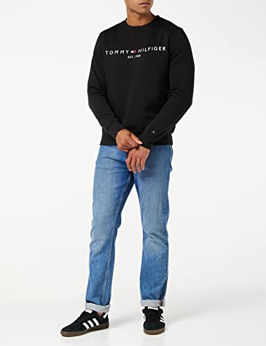 Tommy Hilfiger Sweat Homme Tommy Logo Sans Capuche, Noir (Black), L - Image 3