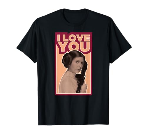 Star Wars Princess Leia I love You Side Portrait T-Shirt