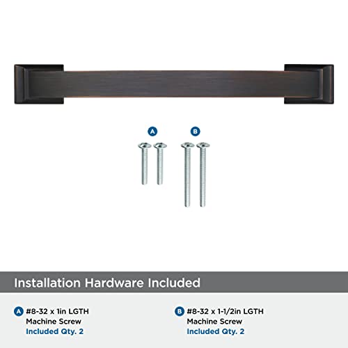 Image of Amerock | Cabinet Pull | Oil Rubbed Bronze | 5-1 /16 inch (128 mm) Center to Center | Candler | 1 Pack | Drawer Pull | Drawer Handle | Cabinet Hardware