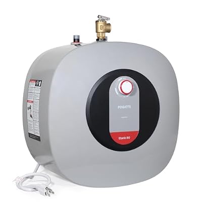 FOGATTI Mini Tank Water Heater Electric, 8 Gallon Point of Use Hot Water Solution for Under Sink 110V 120V