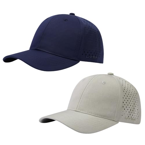 Image of UPF 50+ Performance Water Resistant Baseball Cap Lightweight Breathable Hat Golf Running Boat Hiking for Men Women
