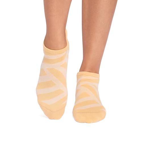 Image of TAVI Savvy Pilates Socks - Grip Socks for Women with Non-Slip Grips, Heel Tab, Arch Support, Wear for Yoga, Barre