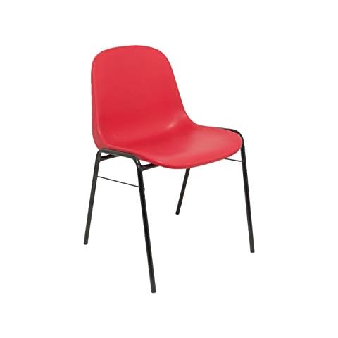 Pack de 4 sillas de oficina PVC Rojo Cover
