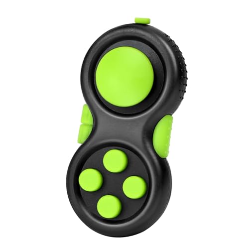 WTYCD Original Fidget Toy Game, Rubberized Classical Controller Fidget Concentration Toy with 8-Fidget Functions and Lanyard - Excellent for Relieving Stress and Anxiety(Green)