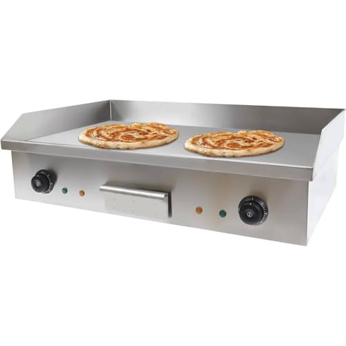 Image of Large 29-Inch Electric Flat Top Grill - Adjustable Temperature Stainless Steel Commercial Frying Pan for Restaurants & Home Use