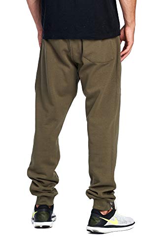 Image of ProGo Men's Casual Jogger Sweatpants Basic Fleece Marled Jogger Pant Elastic Waist