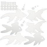 ARTIBETTER 1セット小锦鲤魚泡泡立体アクリル鏡面貼り 防水自粘 おしゃれな壁