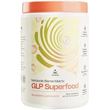 LevelUp GLP Superfood with Akkermansia Probiotic, Prebiotics, Postbiotics, Digestive Enzymes & Polyphenols | Fiber-Powered Gut Drink | Keto, Vegan, Zero Sugar Strawberry Lemonade