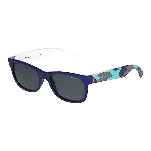 Polaroid P0300 Y2 TCS Gafas de Sol, Azul (Bluette Camouflage Blue/Grey Polarized), 43 Unisex Niños