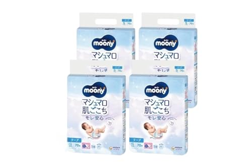ムーニー マシュマロ肌ごこちモレ安心 Sサイズ 70枚×4袋セット 4〜8kg ユニ・チャーム おむつ 紙おむつ