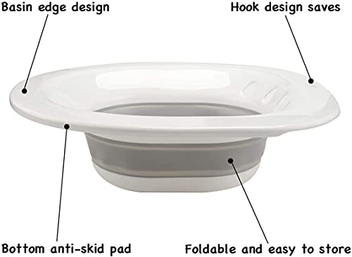 Image of Sitz Bath for Toilet Hemorrhoids - KETHISTONE, for Postpartum Pregnant-Women or Hemorrhoids, Foldable Hangable Storage Large-Capacity Private Care Washing Anti-Overflow Toilet Seat