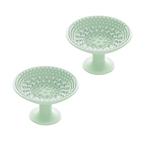Minkissy 2PCS Brushes Cleaner Mat Makeup Brush Cleaning Board Brush Washing Tool With Suction Cup