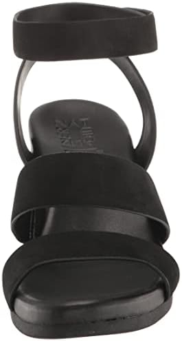 Naturalizer Womens Gen-N Ignite Double Strap Lightweight Wedge Sandal,Black Nubuck,10W | Image 1