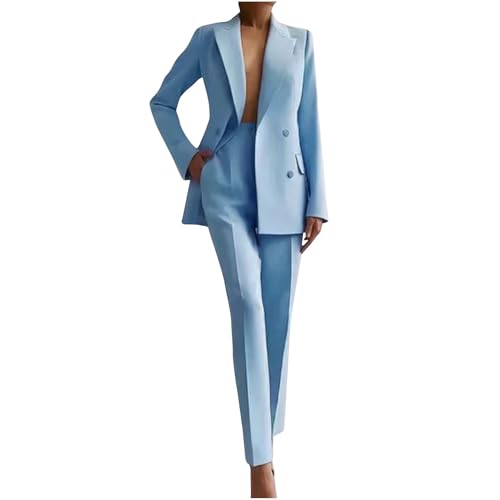 Tailleur Donna Eleganti Completo Maniche Lunghe Giacca con Pantaloni da Cerimonia Completo Tailleur Curvy Matrimonio Tailleur Donna Elegante Curvy Casual Elegante Business Suit Set Tute Eleganti