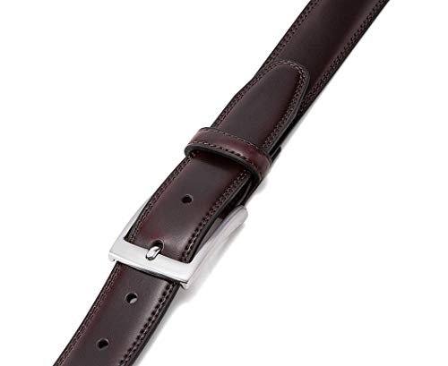 Image of MILORDE Men's Genuine Leather Dress Belt, Handmade, 100% Cow Leather, Fashion & Classic Designs for Work Business and Casual