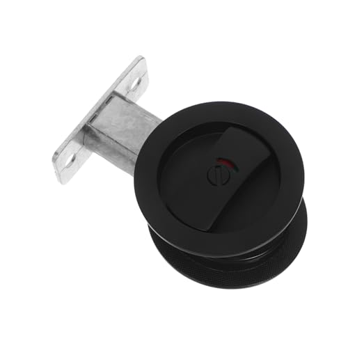 FRCOLOR Cerradura Puerta Corrediza Empotrada Pestillo Redondo para Puertas de Baño y Dormitorio Manija Tipo Copa para Seguridad Hogar y Hotel