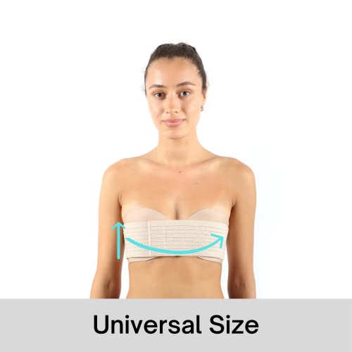 Breast Implant Stabilizer Band, Post Surgery Compression Support Strap For Breast Augmentation, Reduction, Lift, Chest Belt, One Size Fits All (Beige) #TOP5