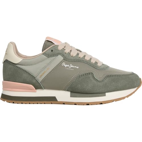 Baskets Pepe Jeans Hailon Soft W Vert Chaussures Mode Femme 36