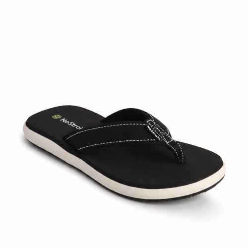Image of NoStrain Men's Canvas Slippers, Flip Flops & Chappal - Angular Fit