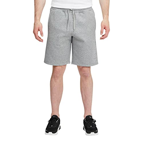 PUMA Men's Embossed Logo Fleece Short (as1, Alpha, s, Regular, Regular, Gray, Small)