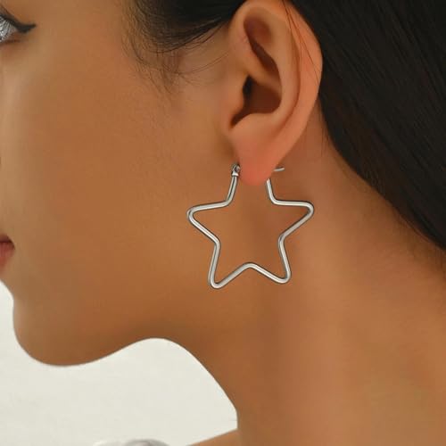 Boucles d'oreilles étoile légères pour éviter les maux de lobes