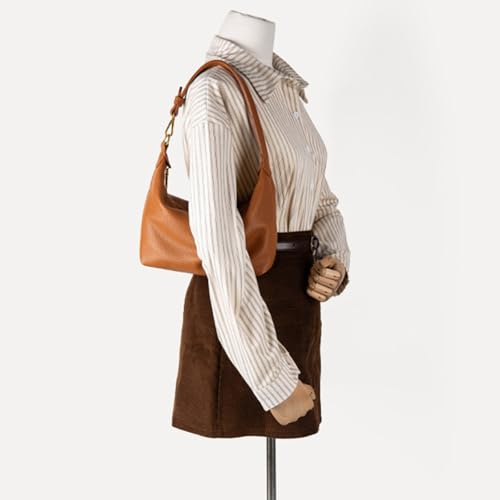 Fashionable Bucket Bag for Women and Girls PU Leather Shoulder Purse Armpit Handbag Winter Underarm Bags, Black, 21x9x26cm4