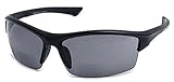 Cougar FS2 Sport Wrap Bifocal Safety Reading Glasses (Black +2.00)