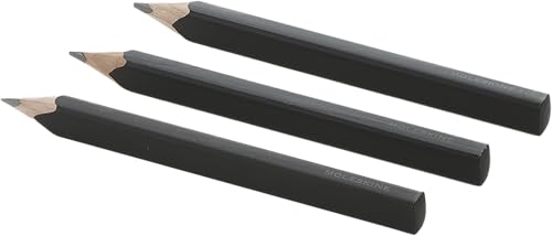 Set de 3 Lápices de madera negros Moleskine miniatura 1