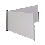 FMXYMC Toldo Lateral retráctil para Patio de 3 x 2 m, Pantalla divisoria de privacidad Exterior para Patio, sombrillas retráctiles para la Pared de privacidad del Patio Trasero,Light Gray