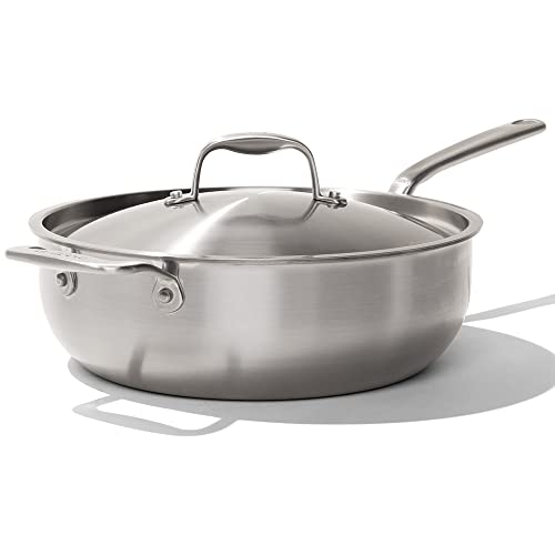 Comparison: Best American Made Stainless Steel Cookware 10 Made In Cookware - 5 Quart Stainless Steel Saucier Pan - 5 Ply Stainless Clad - Professional Cookware - Crafted in Italy - Induction Compatible
