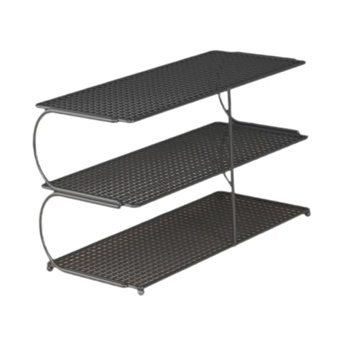 DimyFew Desktop Organizer Shelf, Office Storage Rack, Space Saving Multipurpose Desk Shelves Desktop Bookshelf for Bedroom, 3 Layer