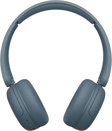 Casque sans Fil JVC avec autonomie de 50 Heures, Coussinets Souples, Conception Pliable, Bluetooth 5.3, Connexion multipoint, Application égaliseur EQ, Micro intégré – Bleu rétro - HAS59WA