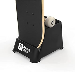 Parking Block Skateboard Stand, Portable & Safe Skate Stand, Skateboard and Accessory Holder for All Boards, Skateboarding Gifts for Boys and Girls, Display, Organizer