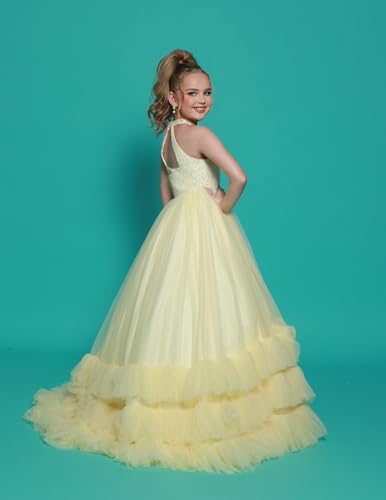 Girls Pageant Dresses Tulle Ruffles Sequin Formal Dress Birthday Party Dress for Girls Ball Gown3