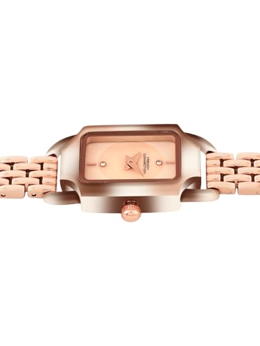 Image of French Connection Opessence Analog Rose Rectangle Dial Watch for Women-FCN0177RGM