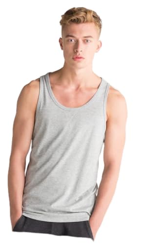 Mantis Herren Superstar Baseball T T-Shirt, Grey (Heather Grey Melange/Swiss Navy Hgm/Sn), (Hersteller Größe: Small)