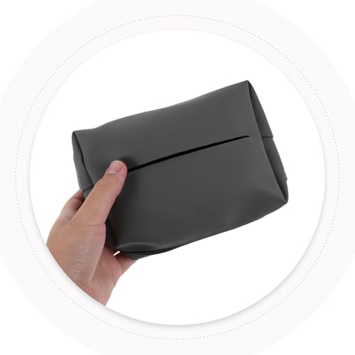 Porta pañuelos lateral para coche Amosfun con base de succión para asiento 5