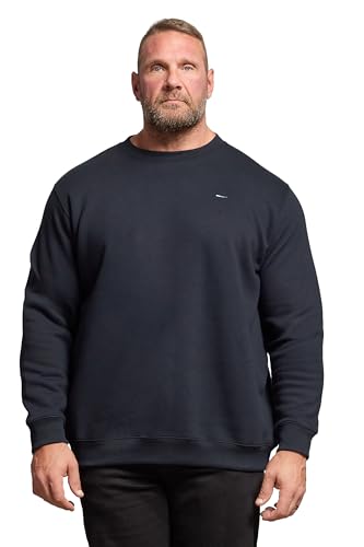 BadRhino Big & Tall Blue Crew Neck Sweatshirt - Men's - Plus Size Curve