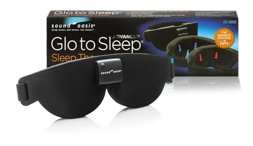 Advanced Glo to Sleep Eye Mask, Nighttime Adult Sleep Aid for Men & Women, Deep REM Sleep, Relaxation, Red & Blue Lighting, Patented Sleep Enhancement Technology Helps You Fall Asleep Quickly.