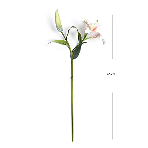 Image of PURE HOME + LIVING White Faux Tigerlily Spray 1 Piece
