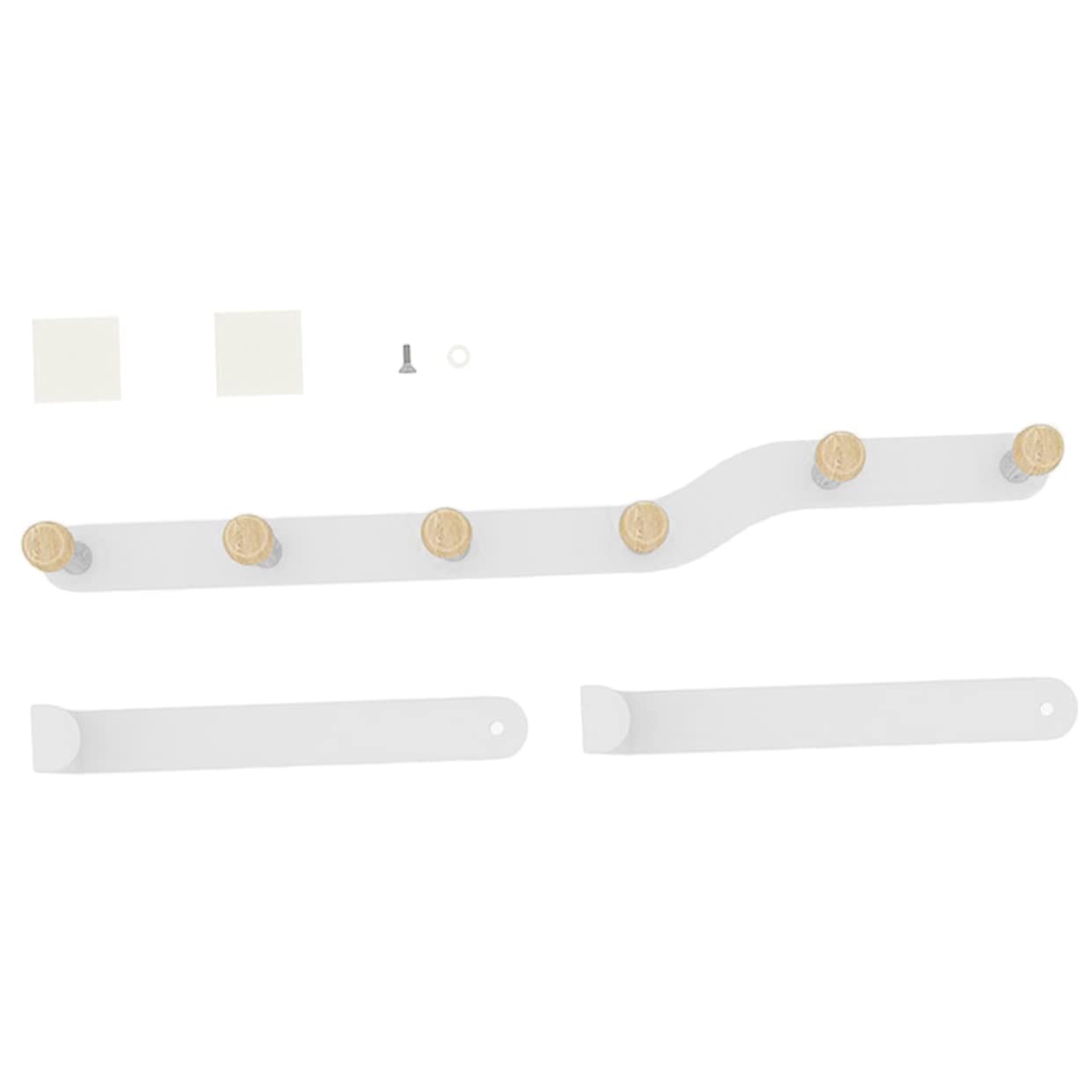 STOBAZA Door Hanger Hook Wood Coat Rack Hat Hanger Over Door Hook No Punching Multi-use