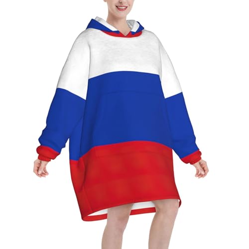 Couverture à capuche drapeau russe, le cadeau idéal pour l'hiver