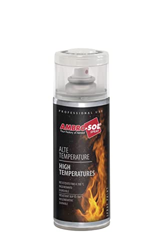Ambro-Sol V400TEMP5 Vernis/Peinture Haute Température, Permet de Renouveler les Surfaces Normalement Soumises à Hautes Températures, Aérosol en Fer-Blanc...