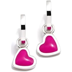 Agatha Paris Pendientes Agatha Ruiz de la Prada Pendientes Criollas 925m Plata Ley PUFFY niña 18.5mm. corazón rosa